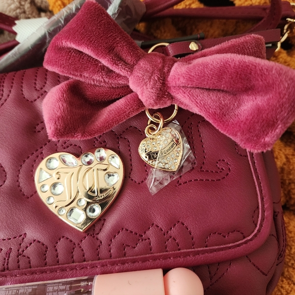 Juicy Couture Burgundy Bag with Pink Accessories @christidr Ty - Picture 7 of 11